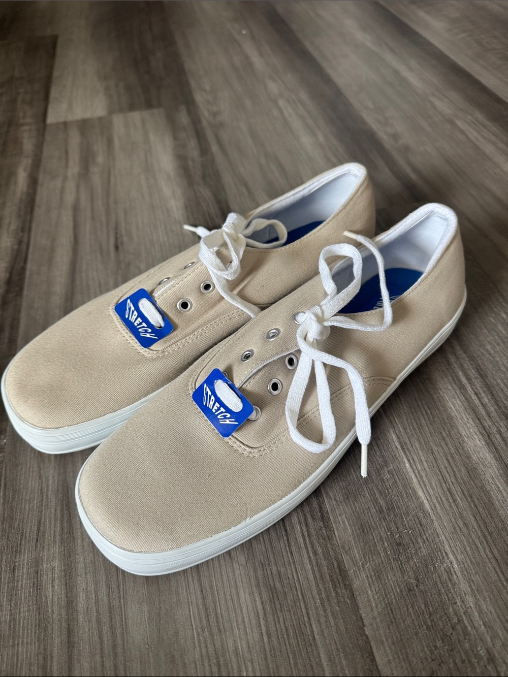 NEW Keds Stretch Indulge Women's tan beige Fabric canvas Sneakers 10 shoes
